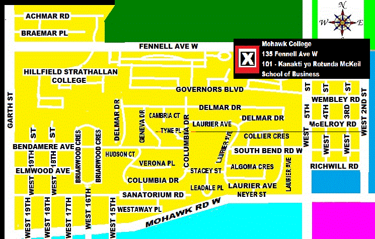 Street Boundary Map for Poll 1